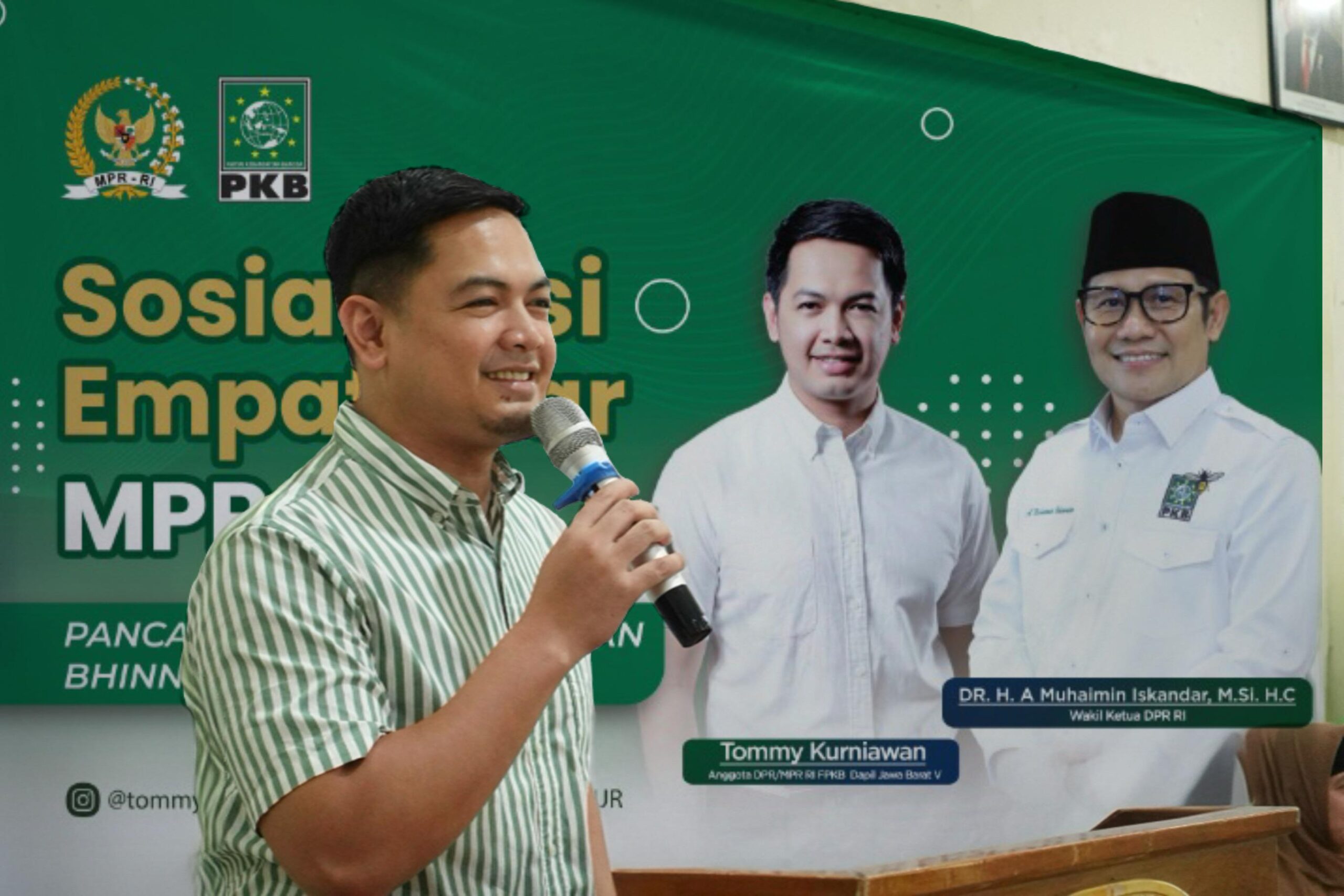Anggota DPR RI Tommy Kurniawan saat berikan sosialisasi empat pilar. (Foto: Jurnal IDN).