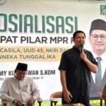 Anggoyta DPR RI Faksi PKB saat sosialisasi empat pilar. (Foto: Jurnal IDN).
